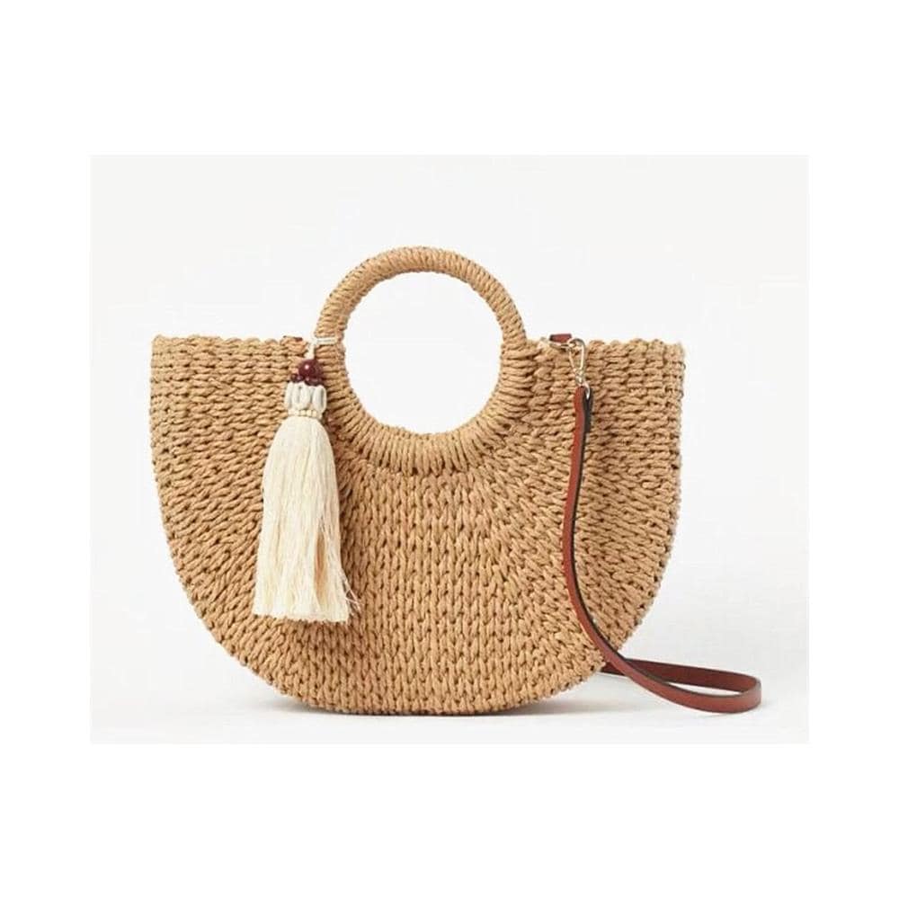 SUKUTU Borsa In Paglia Intrecciata Con Tracolla Catena – Estiva, Elegante, Con Chiusura Magnetica - 3