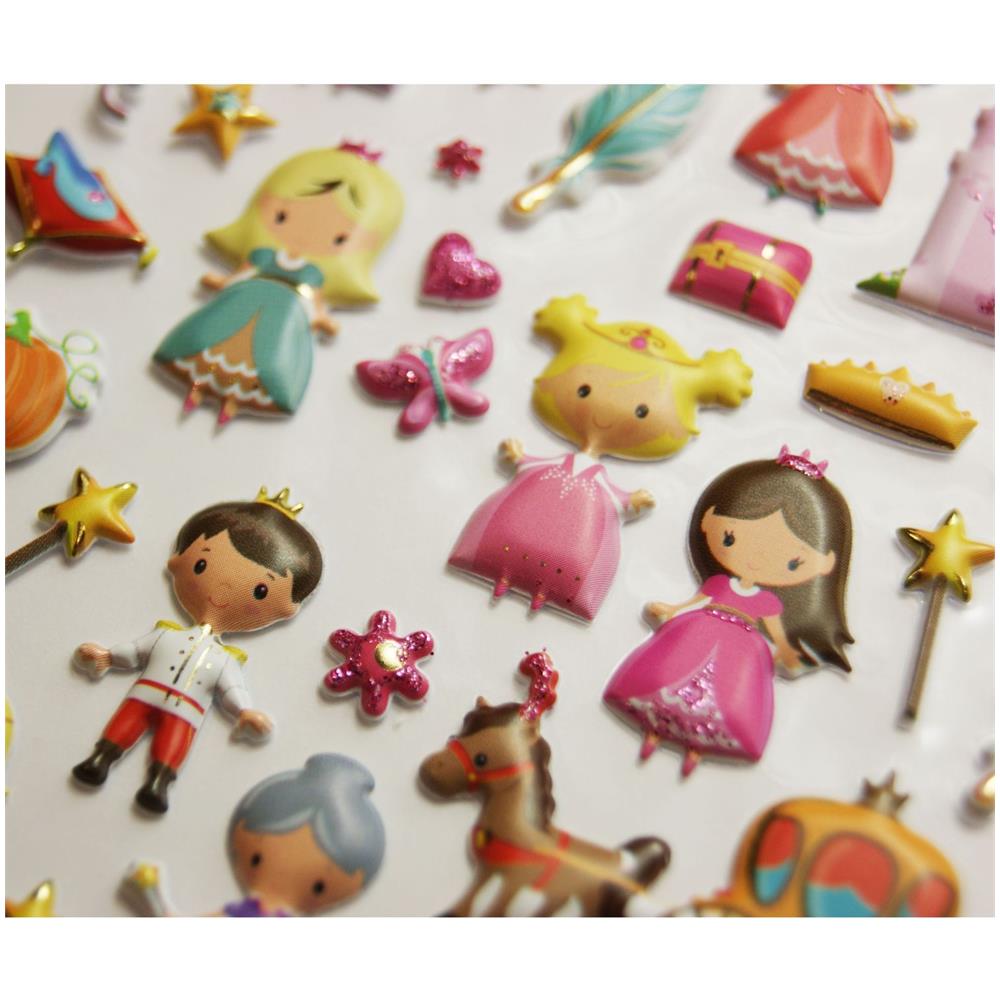 Adesivi - Schiuma - Principesse - Brillantini - Foto 1