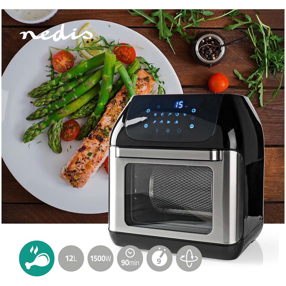 Friggitrice Ad Aria Calda 12 L | Timer: 60 Min | Digitale | Nero - Foto 1