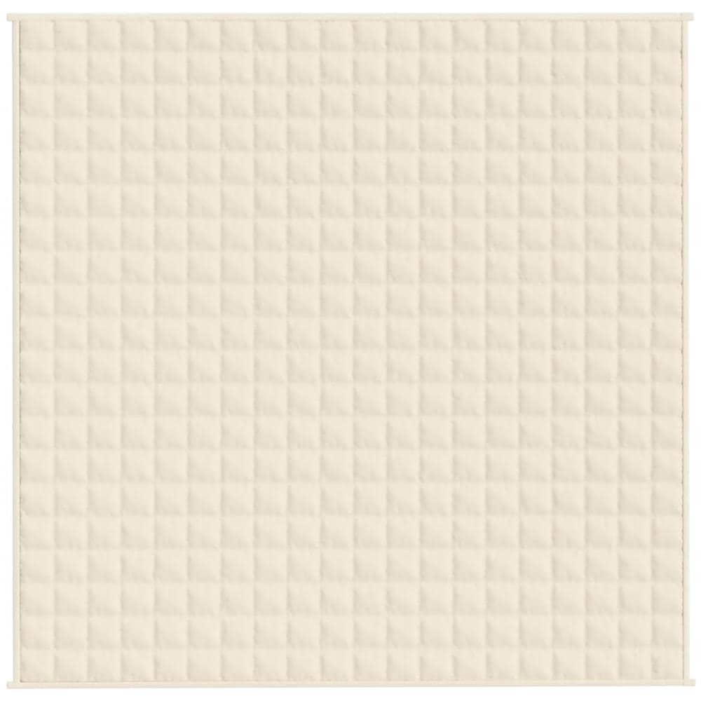 Coperta Ponderata Crema Chiaro 200x200 cm 13 kg Tessuto - Foto 2