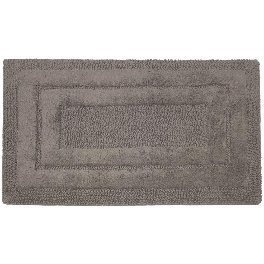 Tappeto Casa Bagno Cotone Spugna Morbida Tinta Unita Antiscivolo Sirio Carbonio 55x100 Carbonio - Foto 1