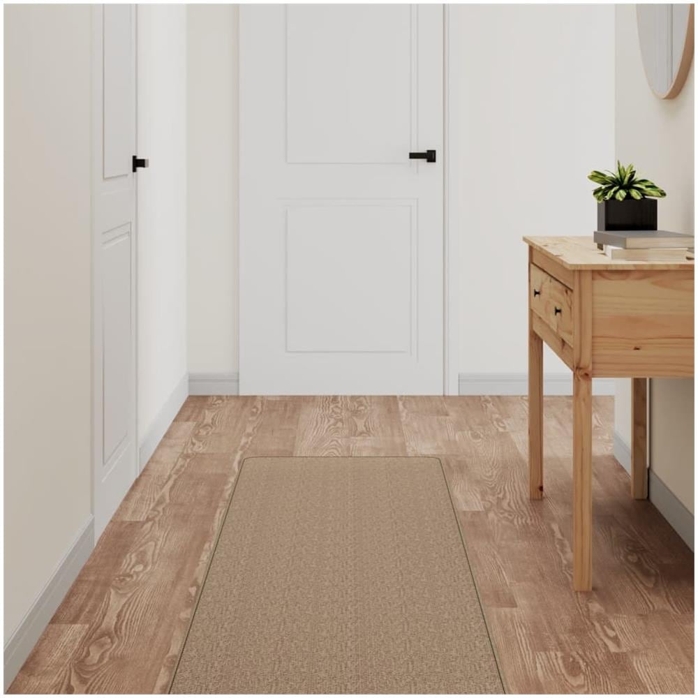 Tappeto Corsia Aspetto Sisal Sabbia 50x200 Cm - Foto 1