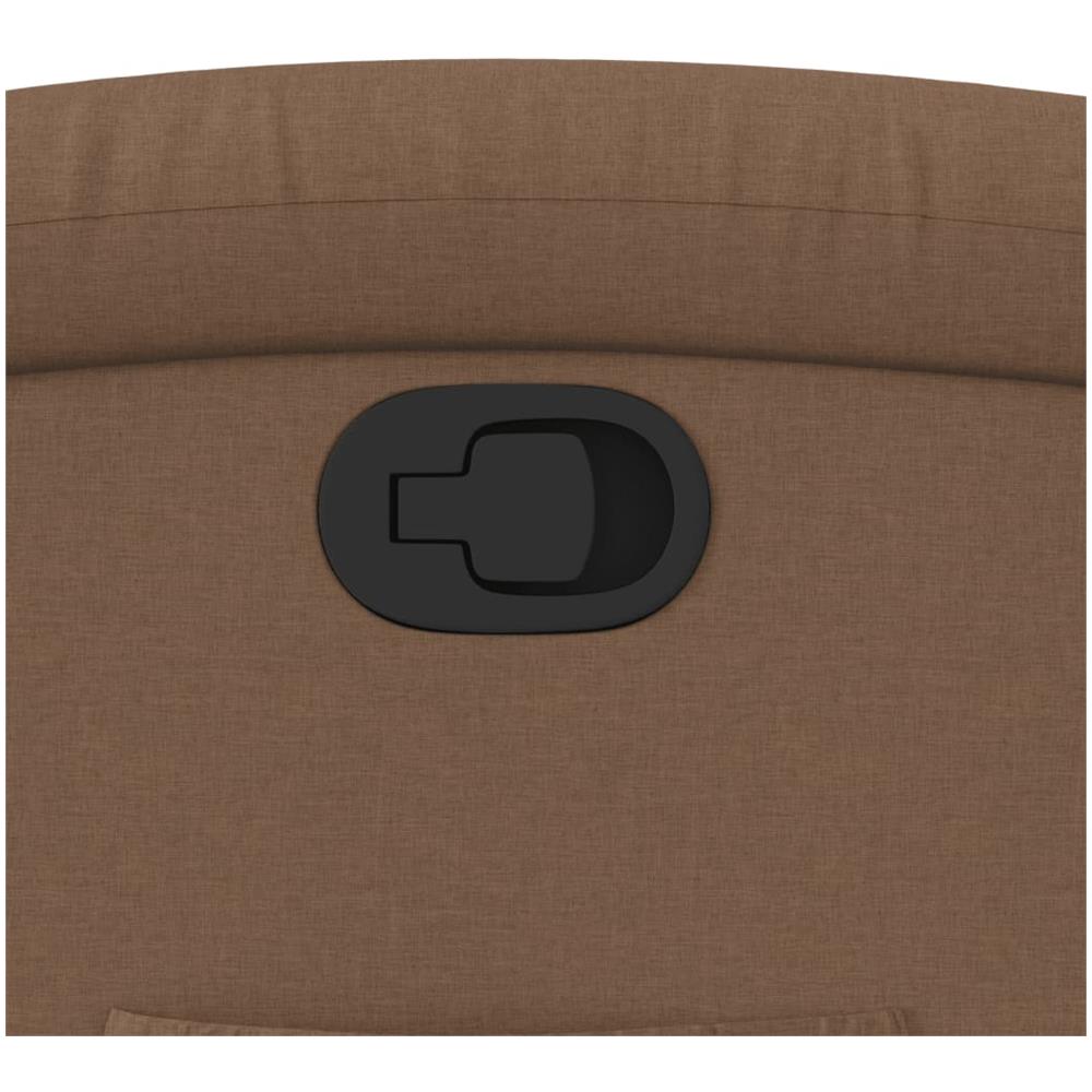 Poltrona Reclinabile In Tessuto Marrone - Foto 10