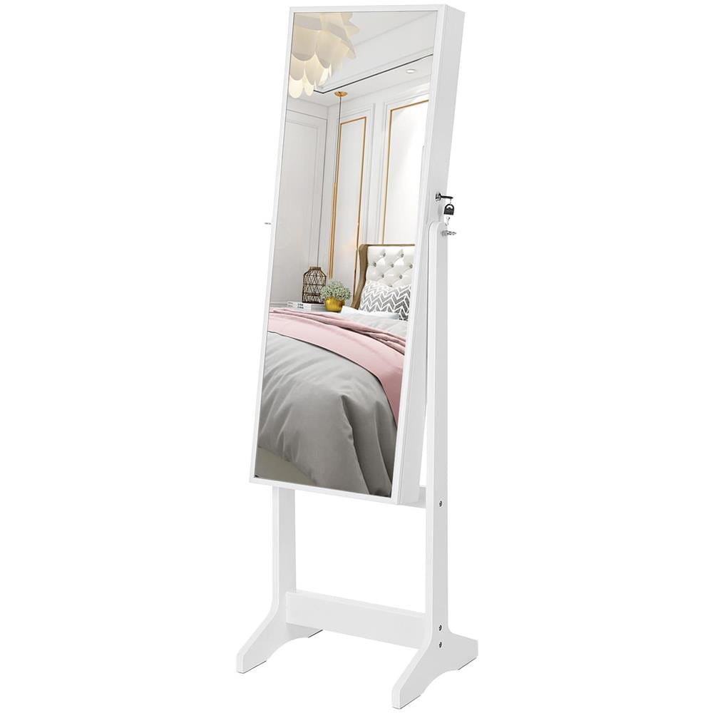 MOBILE PORTAGIOIE SPECCHIATO Interno in velluto bianco per camera da letto - Foto 1