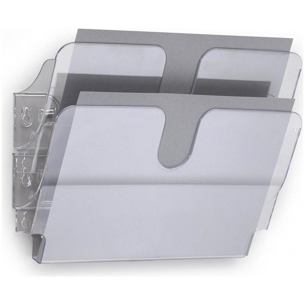 Flexiplus 2 A4 Orizz. Espositore Da Parete 2 Comparti A4 Orizz. Trasparente - Foto 2