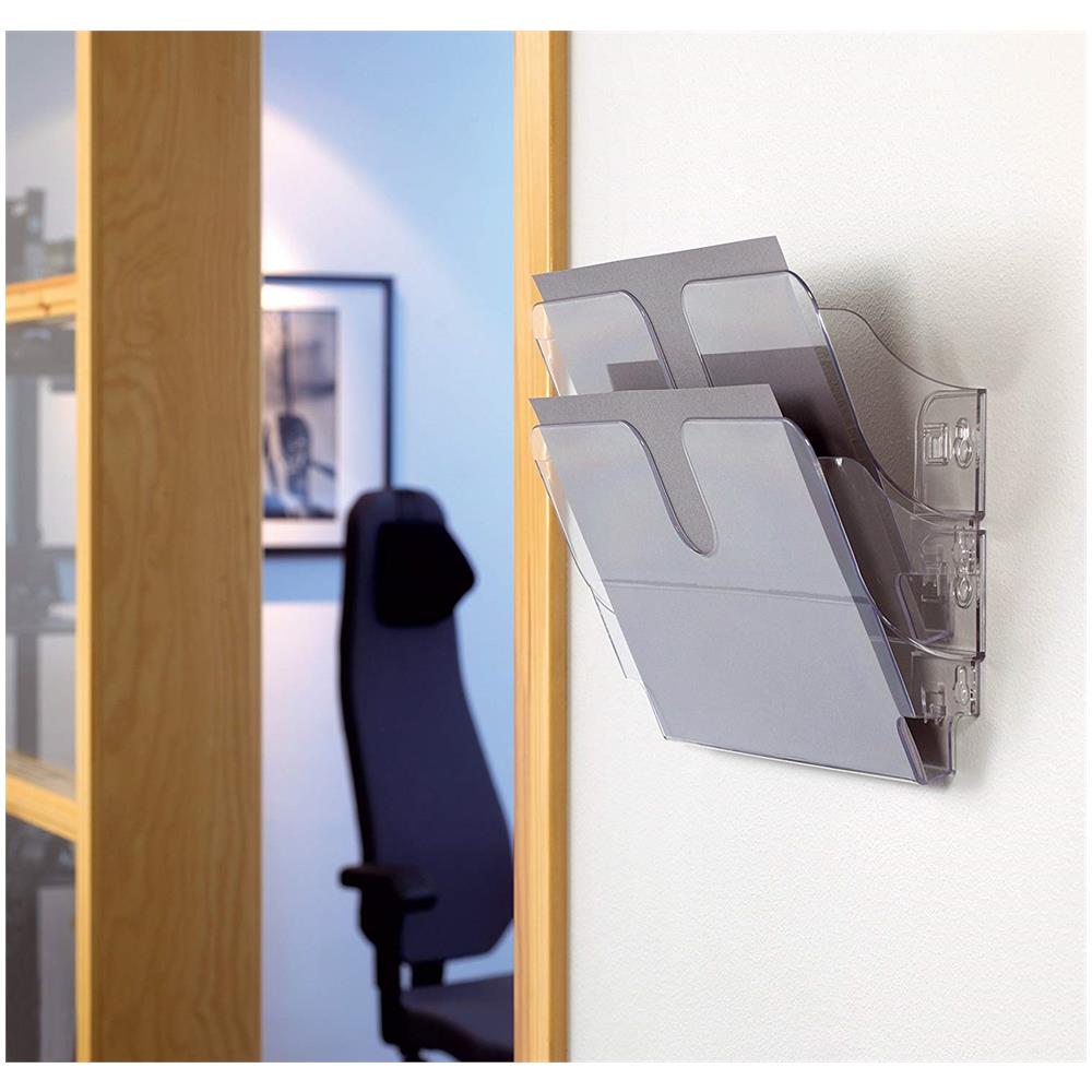 Flexiplus 2 A4 Orizz. Espositore Da Parete 2 Comparti A4 Orizz. Trasparente - Foto 3