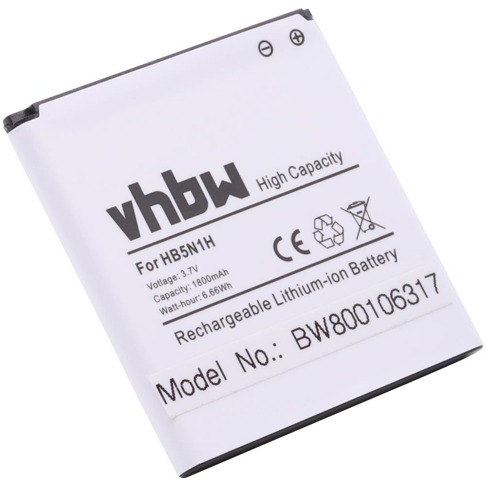Batteria 1800mah (3.7v) Per Telefono Smartphone Huawei Ascend C-, G-, M-, T-, U-, Y-serie, Buddy, Phoenix, Q, Unite Come Hb5n1, Hb5n1h, Bcc1023. - Foto 1