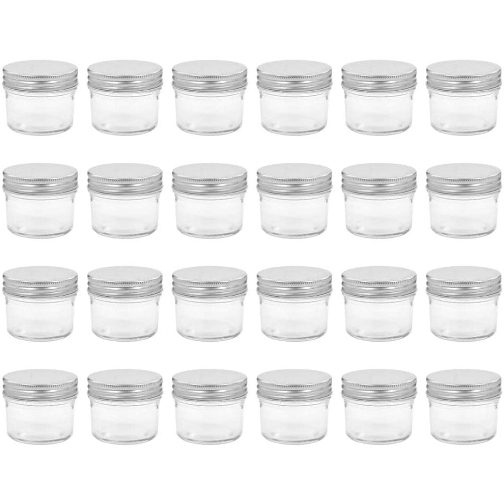 Vasi Per Marmellata In Vetro Coperchio Argento 24 Pz 110 Ml - Foto 2