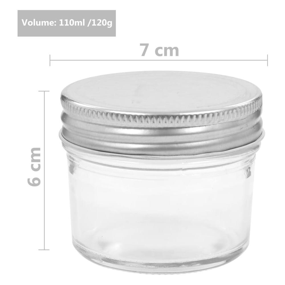 Vasi Per Marmellata In Vetro Coperchio Argento 24 Pz 110 Ml - Foto 11