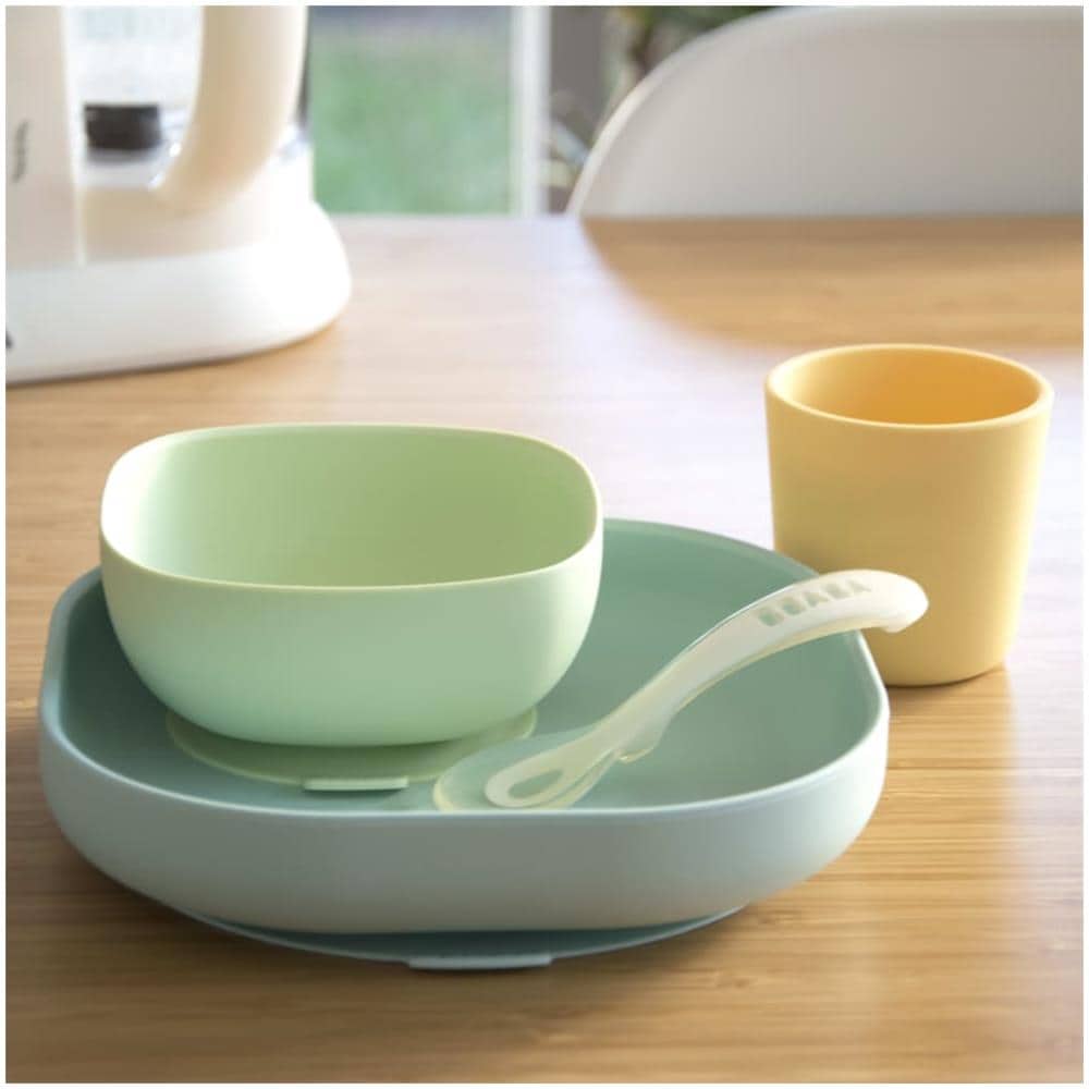 Set Pappa In Silicone 4 Pz Giallo E Verde - Foto 2