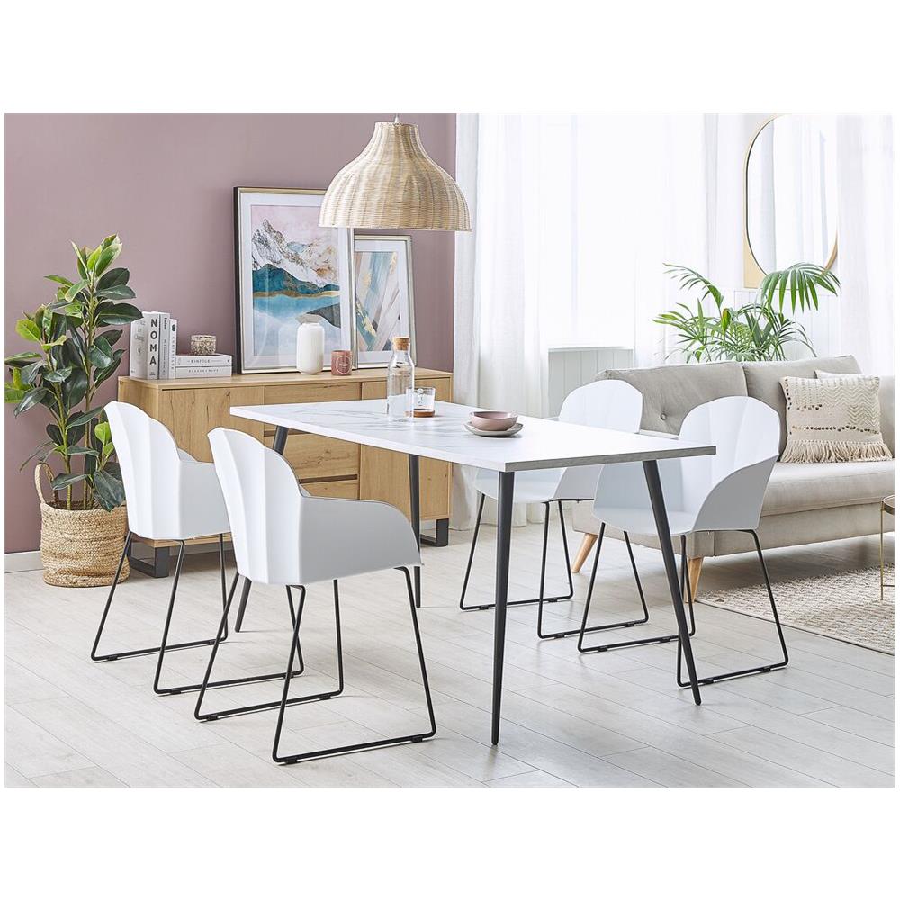 Set Di 2 Sedie Da Pranzo Bianche Sylva - Foto 2