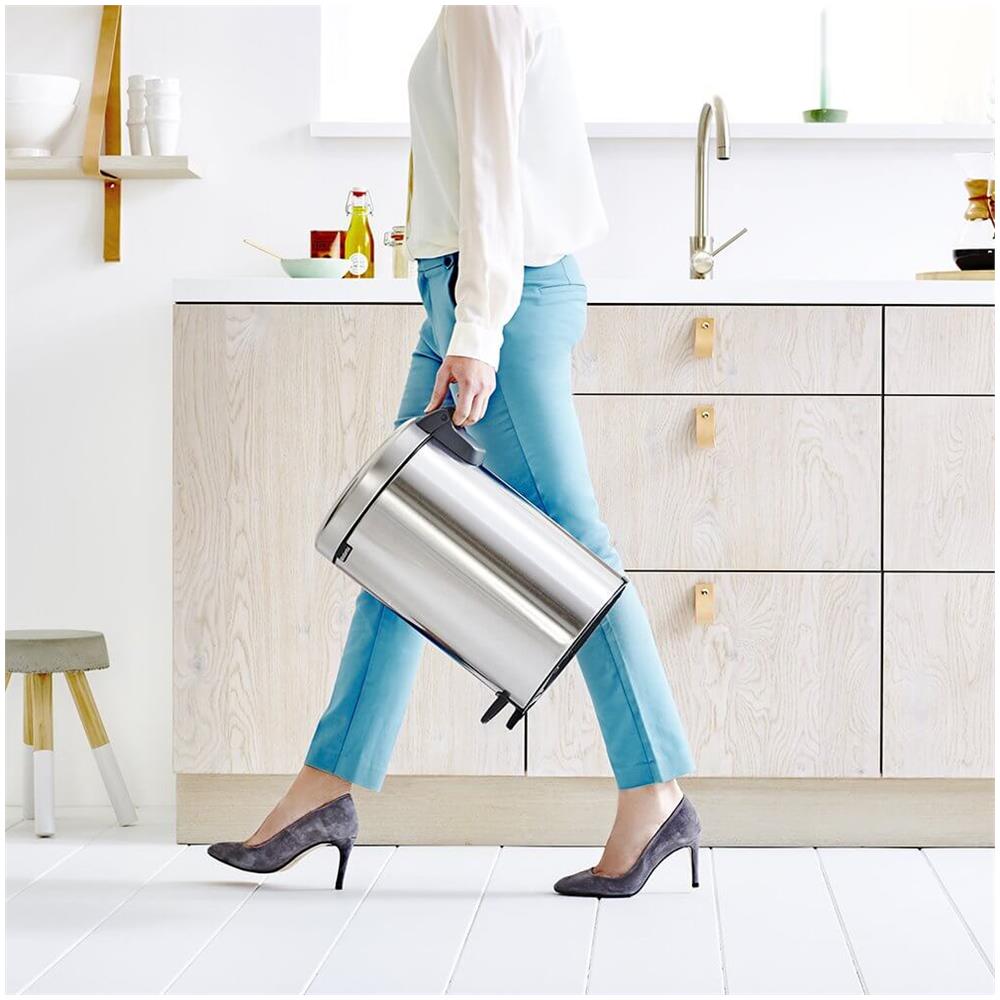 Pattumiera A Pedale Pedal Bin New Icon 24x32,5x40 Cm Inox Satinato 12 Litri - 113604 - Foto 2