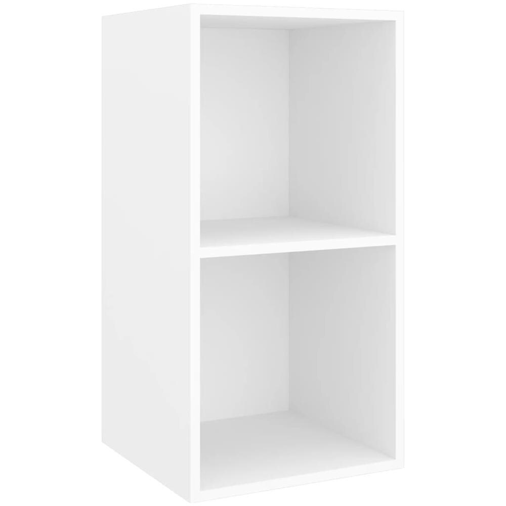 Mobili TV a Parete 2 pz Bianchi in Legno Multistrato - Foto 4