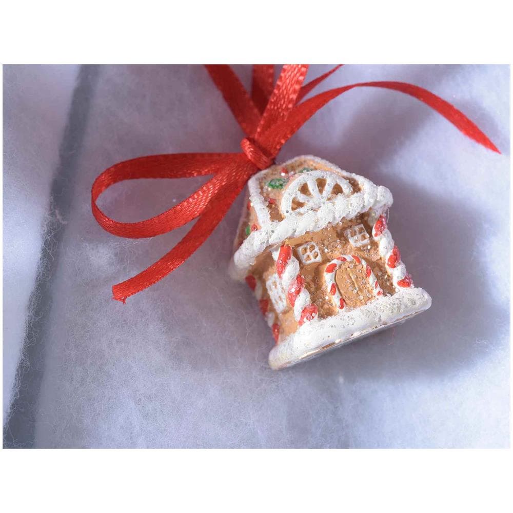 Decorazioni Natalizie Da Appendere A Forma Di Casetta Marzapane Addobbi Da Appendere Per L'albero Di Natale E La Casa Set Da 12 Pezzi - Foto 2