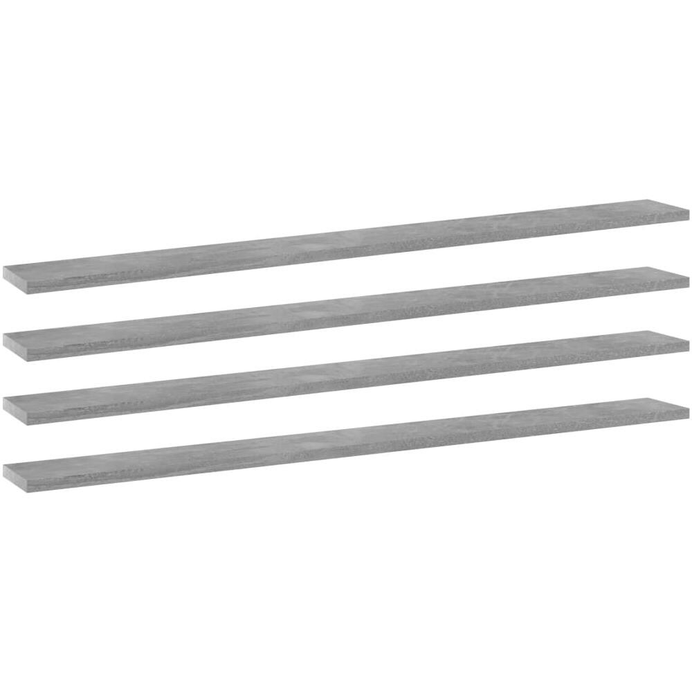 Ripiani Libreria 4pz Grigio Cemento 100x10x1,5cm Multistrato - Foto 1