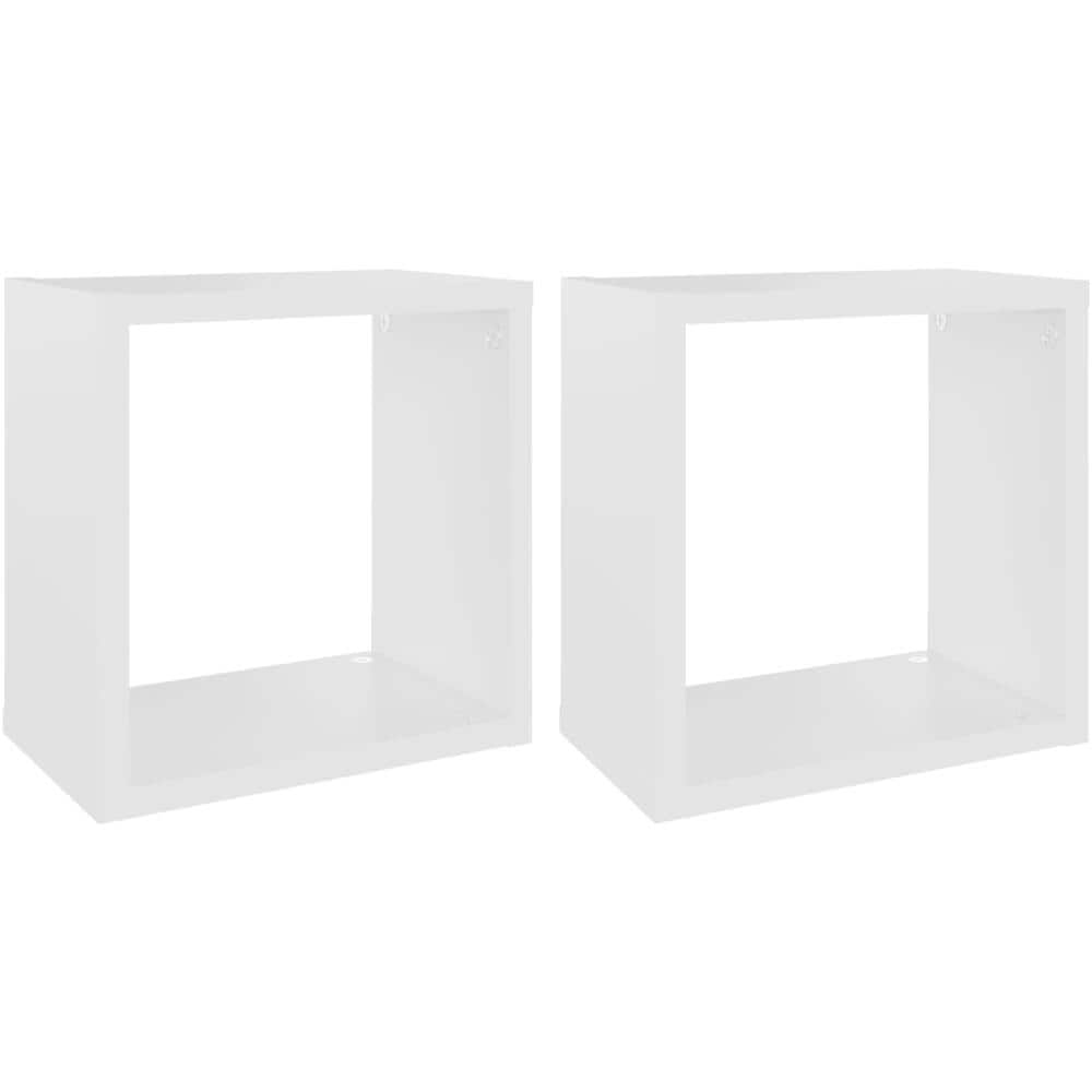Mensole Parete a Cubo 2 pz Bianche 26x15x26 cm - Foto 2