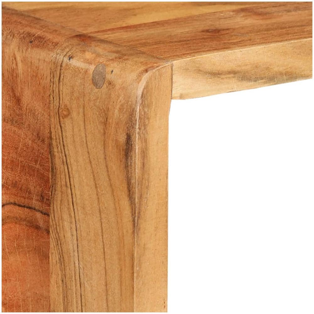 Set Mensole Cubiche Da Parete 3 Pz In Legno Massello Di Acacia - Foto 3