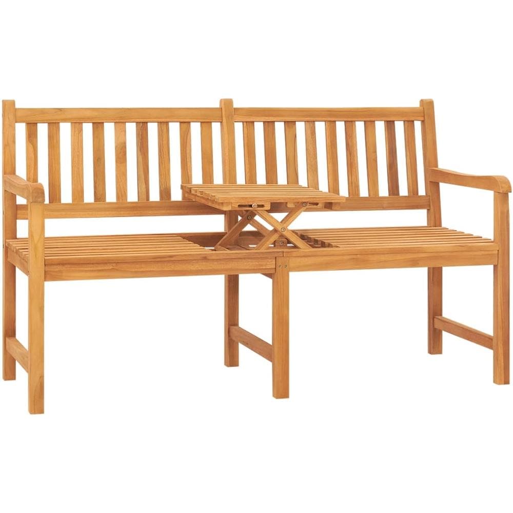 Panca Giardino 3 Posti con Tavolino 150 cm Legno Massello Teak - Foto 1