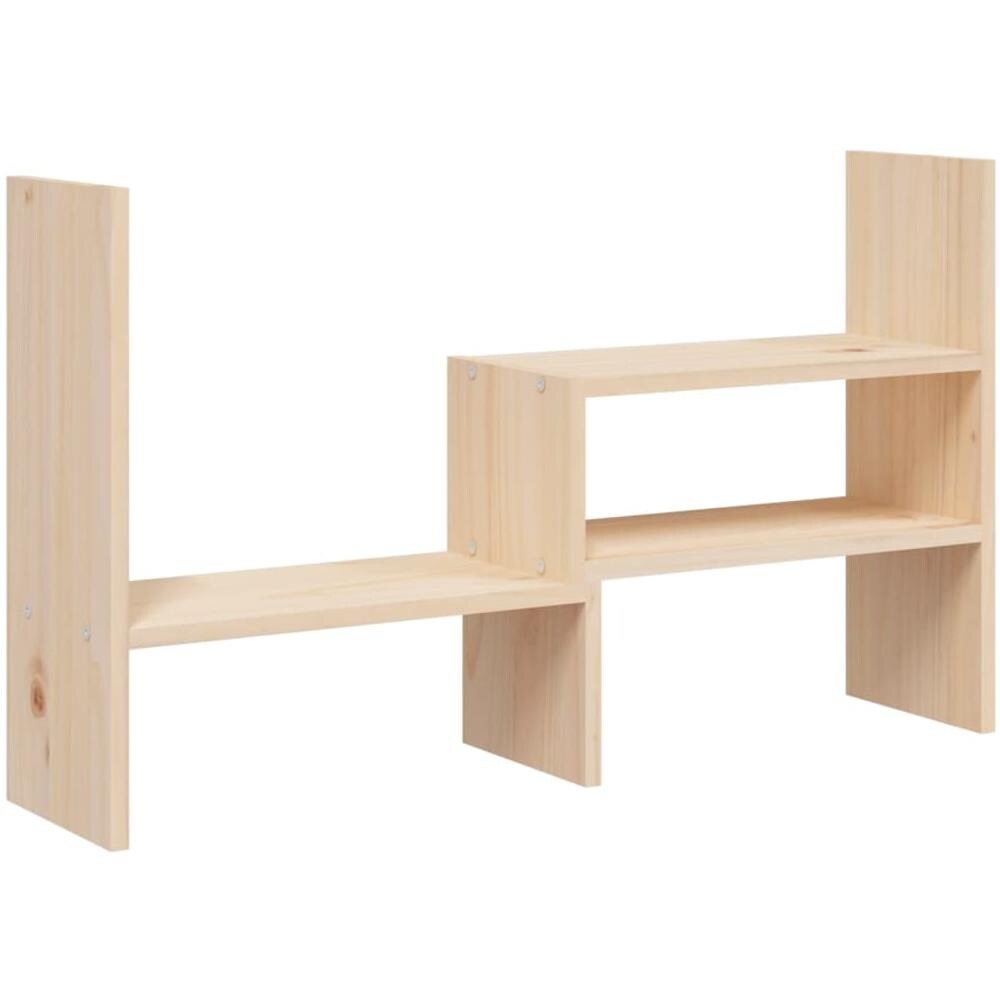 Supporto Per Monitor (39-72) x17x43 Cm In Legno Massello Di Pino - Foto 2