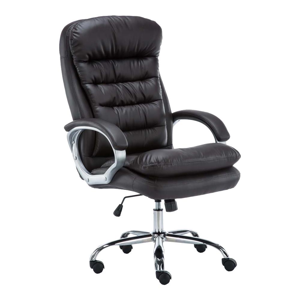 Mendler Poltrona Ufficio Girevole Dallas – Design Moderno In Microfibra Marrone, Altezza Regolabile Ed Ergonomica