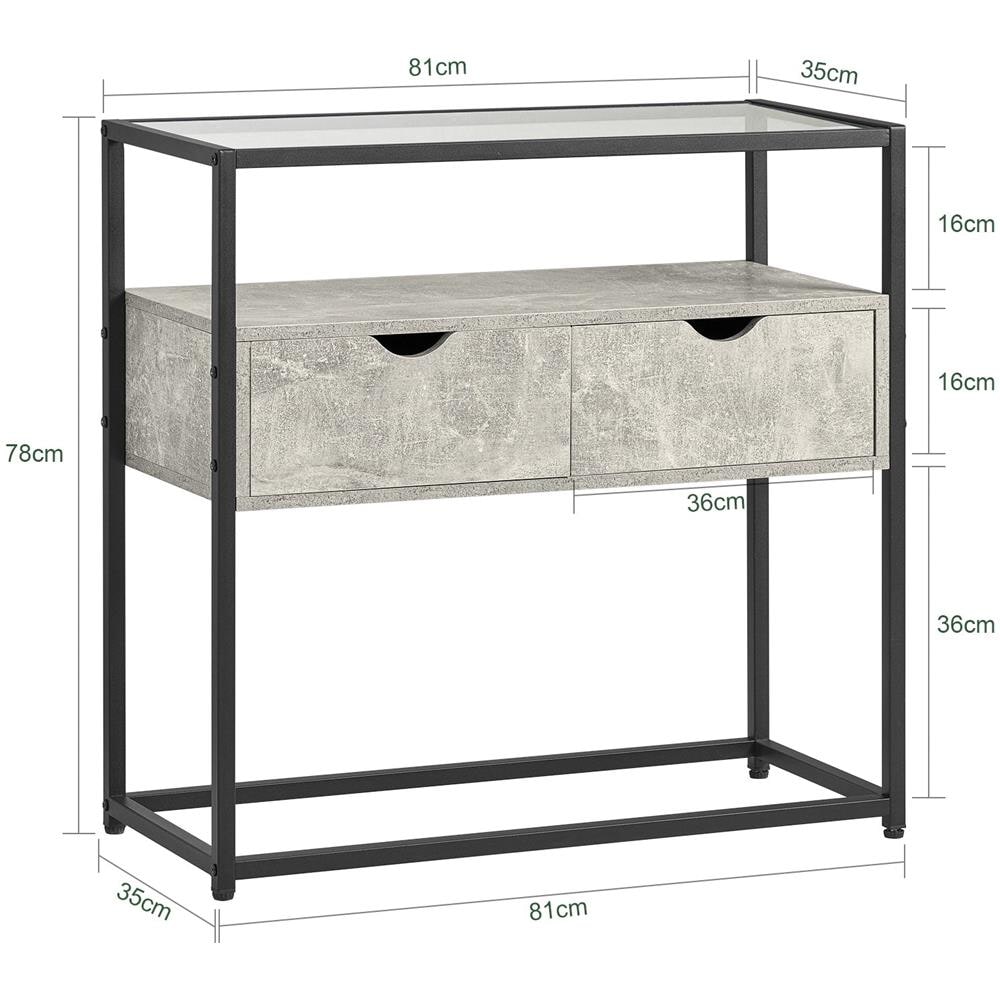 Consolle Ingresso Tavolo Bar Con Cassetti Consolle Credenza Tavolino Divano Tavolo Decorativo Grigio Chiaro 81x35x78cm Fsb54-hg - Foto 2