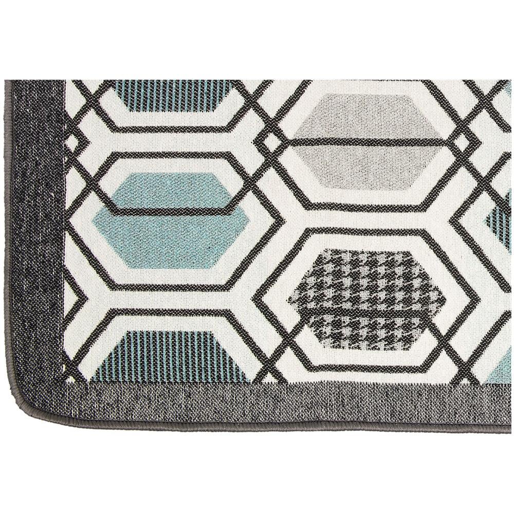 Tappeto Bagno Doccia Antiscivolo Mod. Vietri Tappetino Super Assorbente Cotone Pelo Corto 45x60 Azzurro - Foto 2