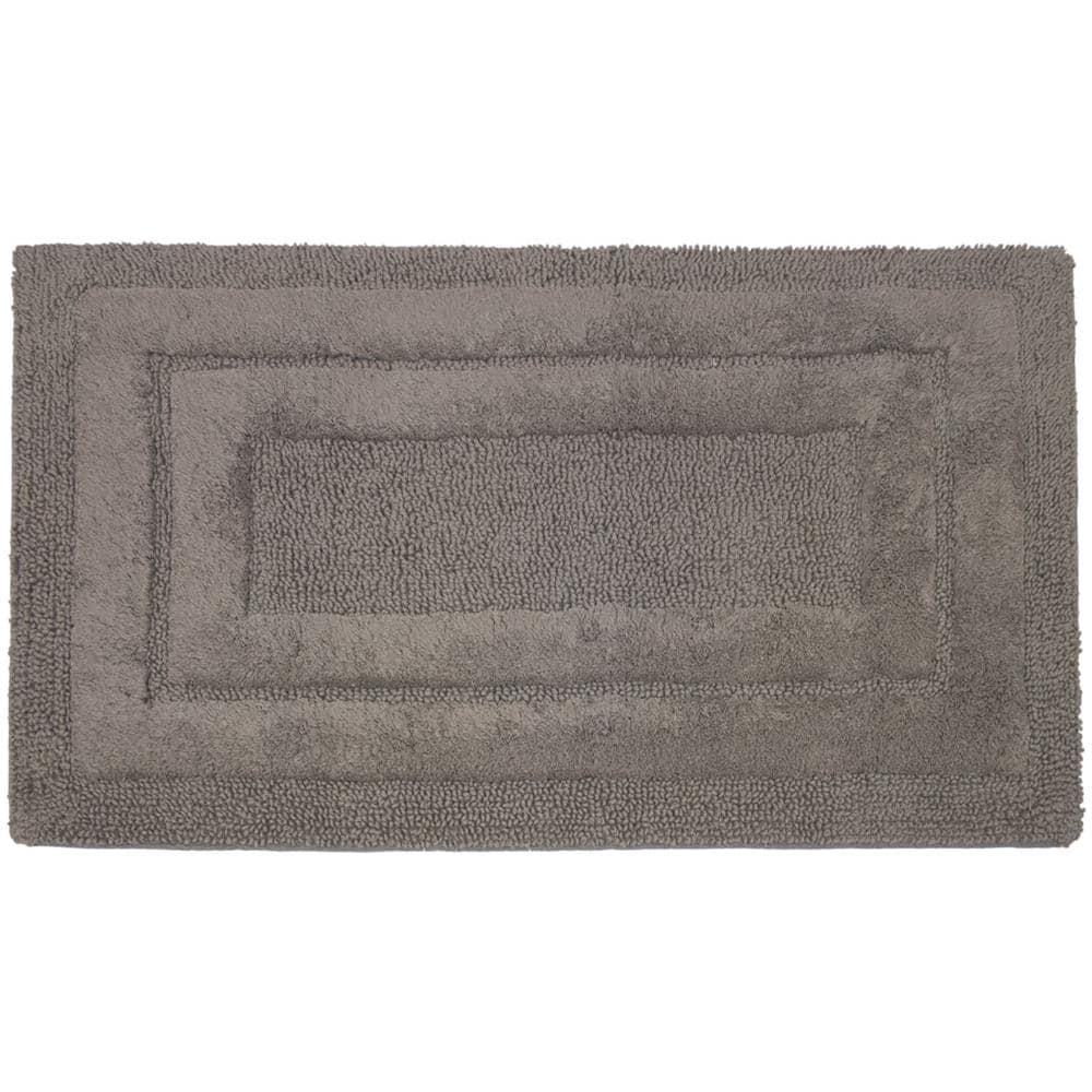Tappeto Casa Bagno Cotone Spugna Morbida Tinta Unita Antiscivolo Sirio Carbonio 55x130 Carbonio - Foto 1