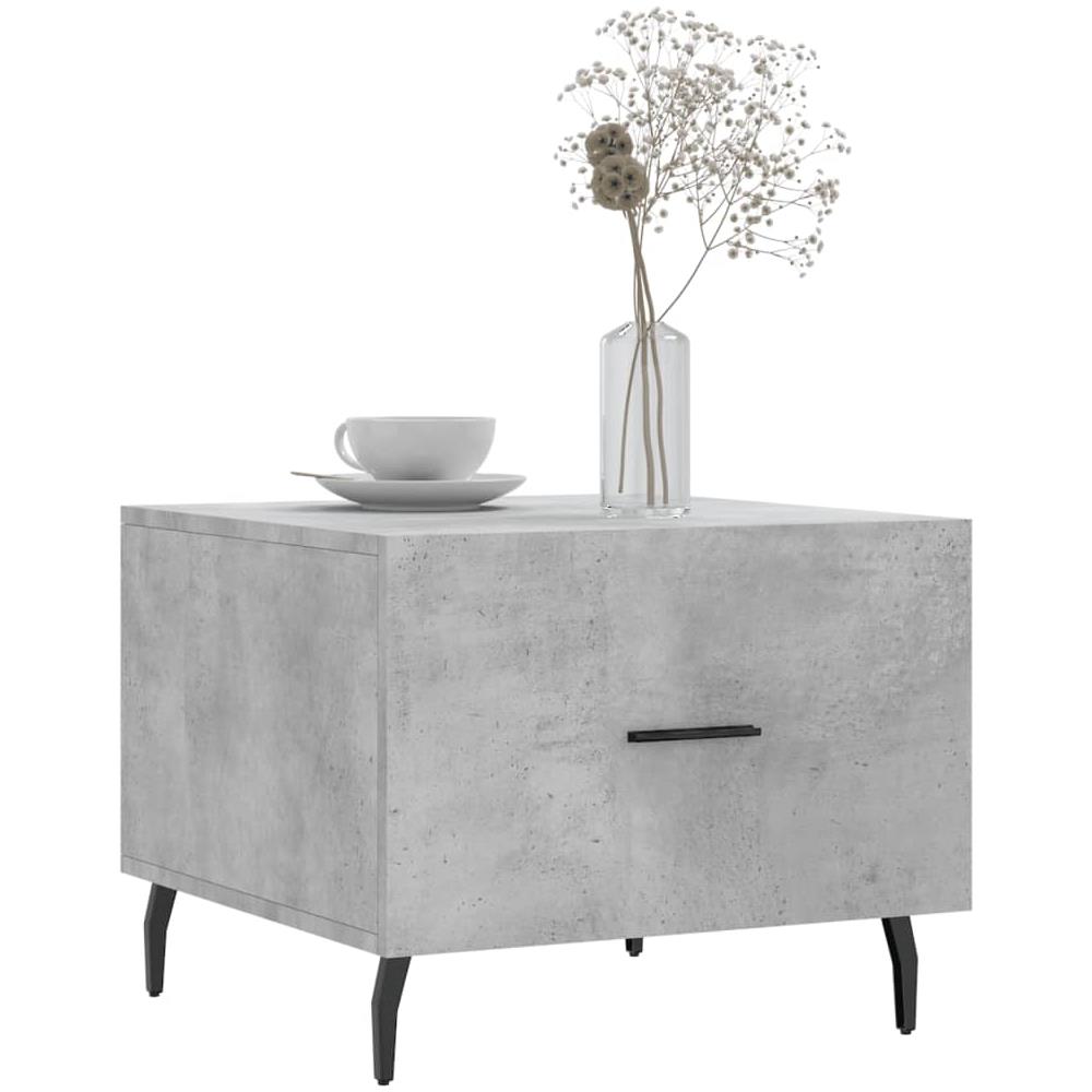 Tavolino Salotto Grigio Cemento 50x50x40 Cm Legno Multistrato - Foto 3