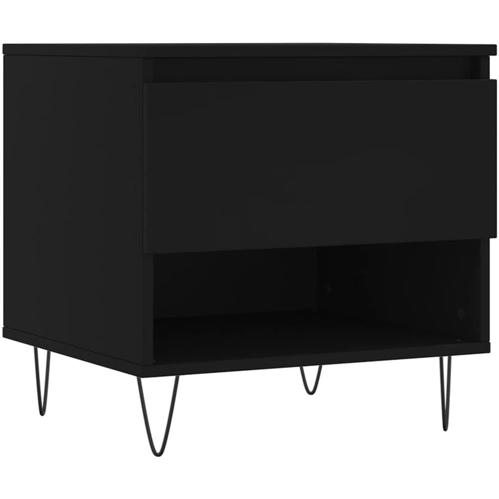 Tavolino Da Salotto Nero 50x46x50 Cm In Legno Multistrato - Foto 2