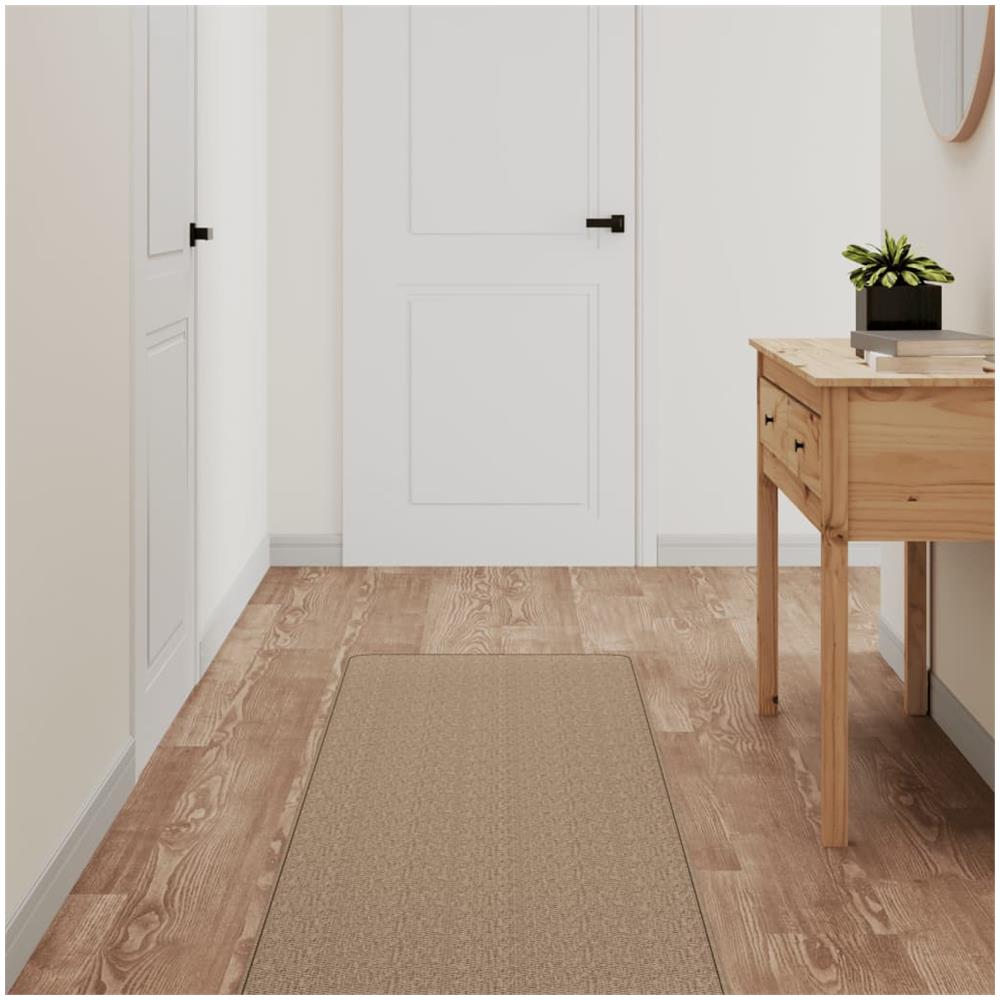 Tappeto Corsia Aspetto Sisal Sabbia 50x250 Cm - Foto 1