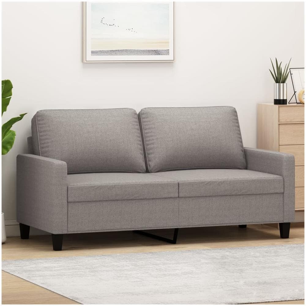 Divano A 2 Posti Tortora 140 Cm In Tessuto - Foto 1