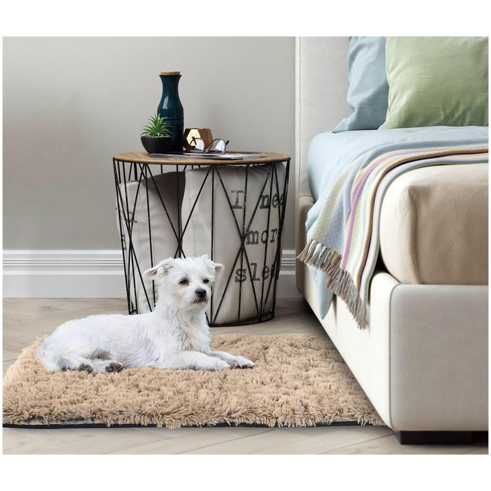 80x120 cm TAPPETO PELOSO ANTISCIVOLO Beige - Tappeto morbido per la casa - Foto 2