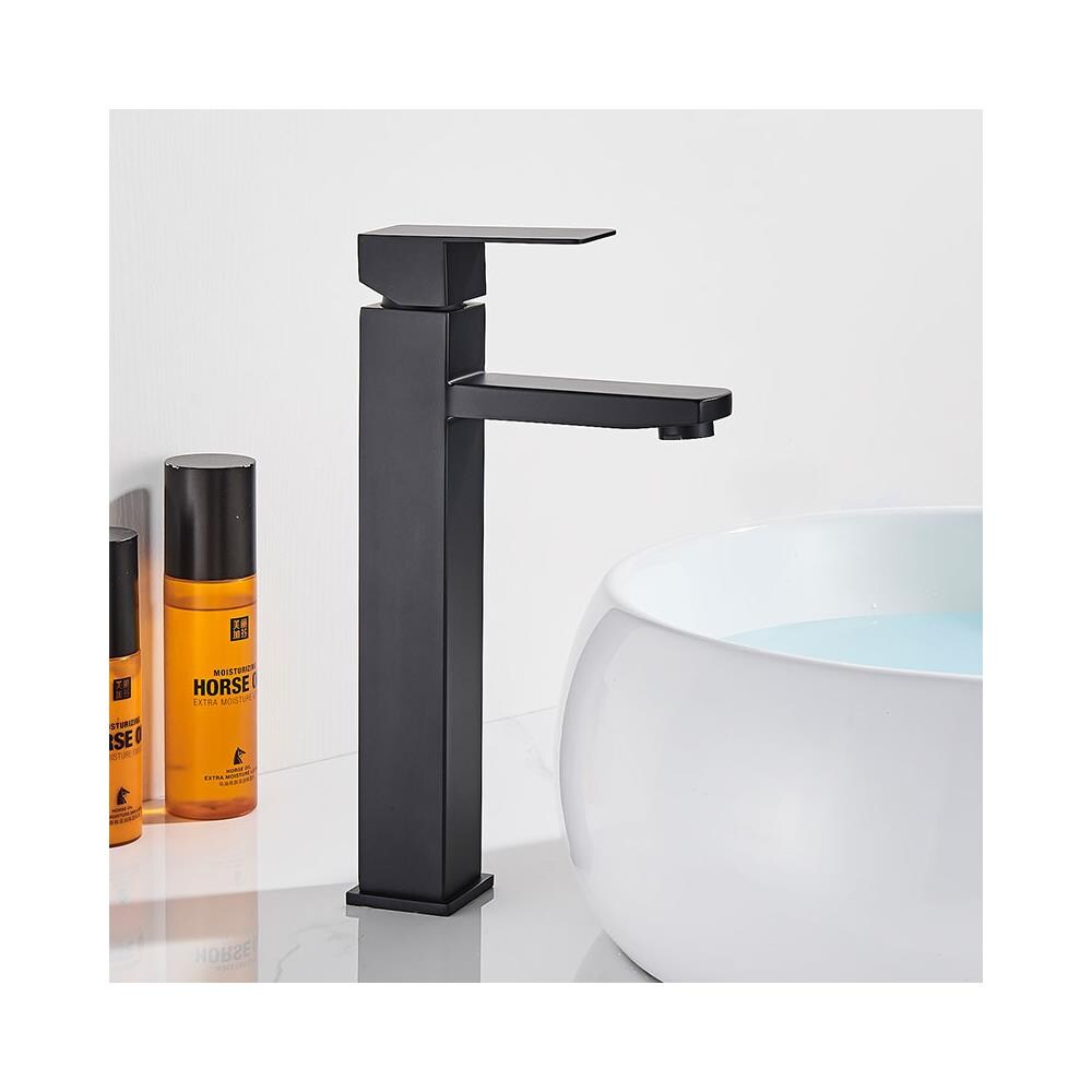 Rubinetto per lavabo da bagno, Blackswan, tipo M106, modello lungo nero, misura 29,8 cm - Foto 2