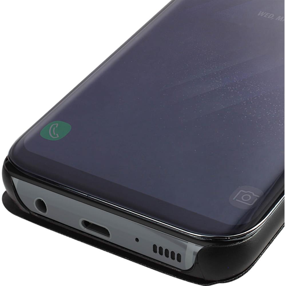 Custodia A Libro Clear View Specchio Per Samsung Galaxy S8 - Nera - Foto 15