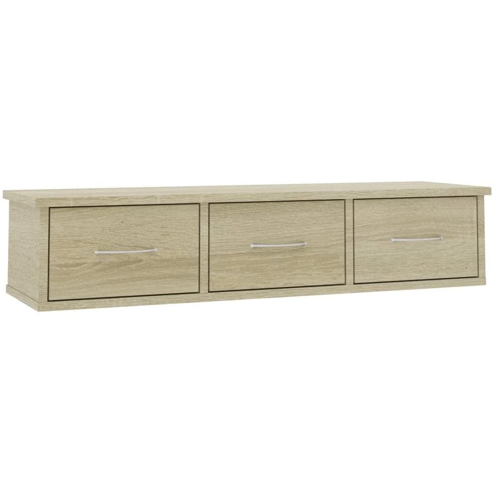 Scaffale Cassetti Parete Rovere Sonoma 88x26x18,5cm Multistrato - Foto 2