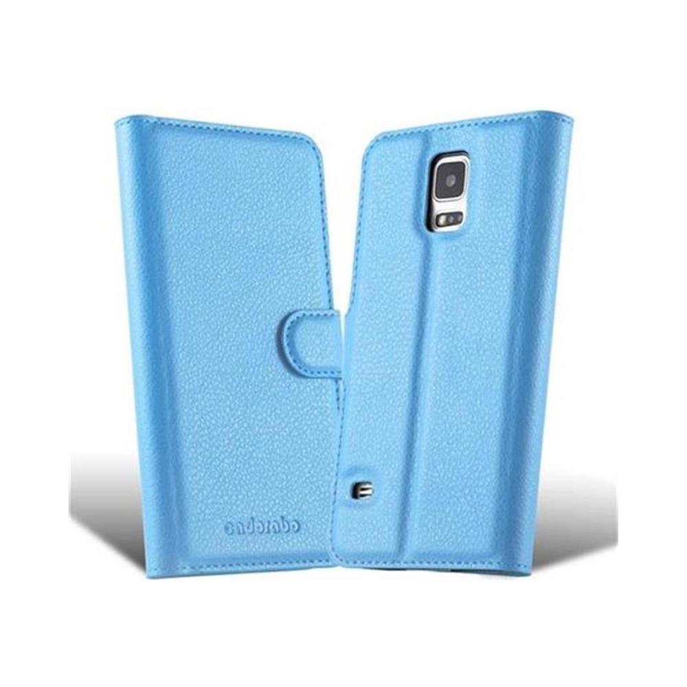 Custodia Compatibile Con Samsung Galaxy S5 / S5 Neo In Pastello Blu - Coperchio Protettiva Con Chiusura Magnetica, Funzione Stand E Tasca Per Le Carte - Foto 2