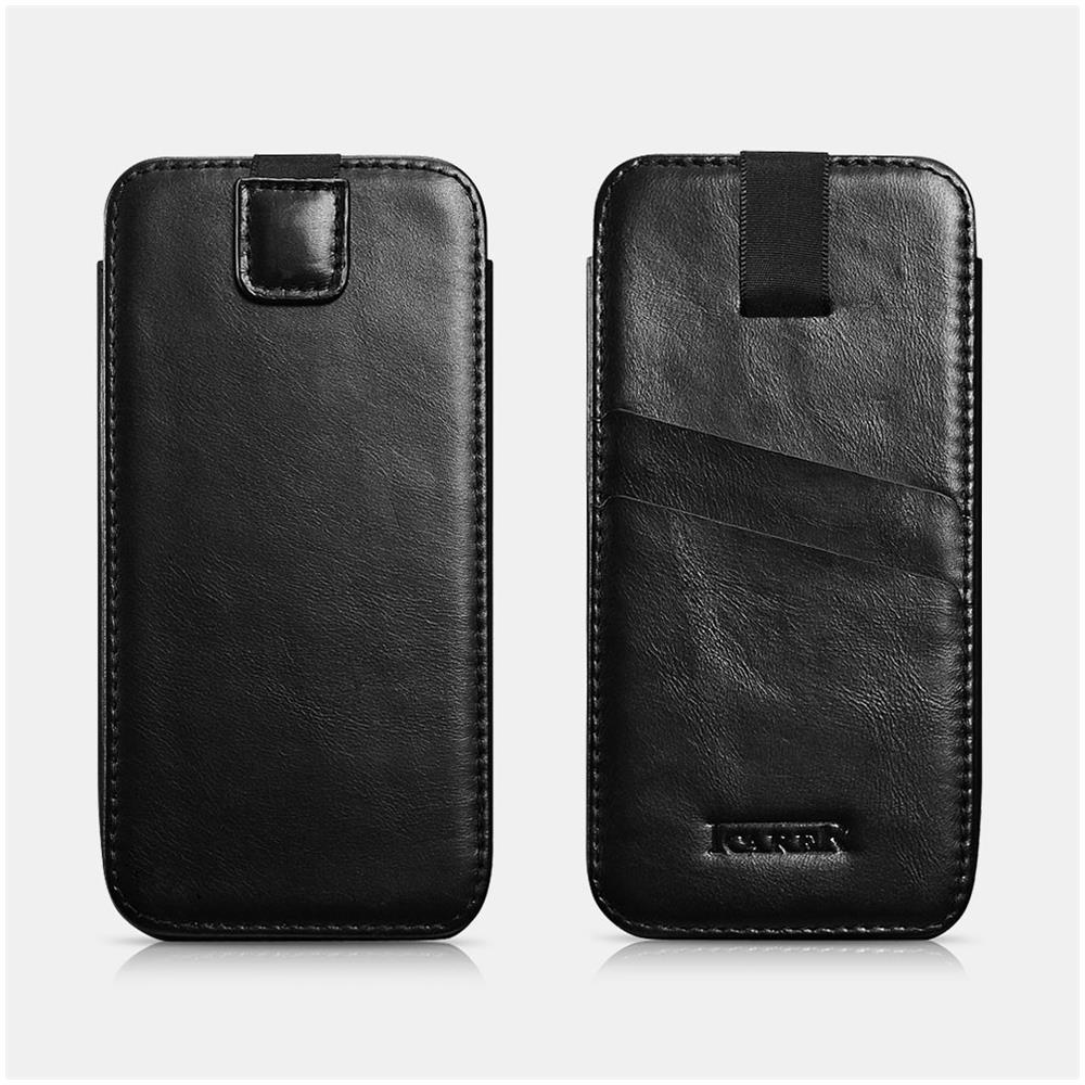 Caso Vintage Caso Lisci Neri Di Cuoio Di Iphone 6 Plus / 6s Più - Foto 1