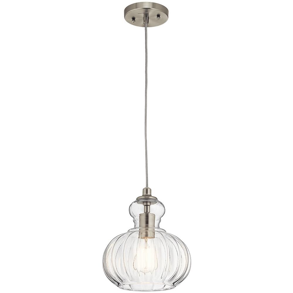 Lampada A Sospensione A 1 Luce, Nichel Spazzolato, E27 - Foto 1