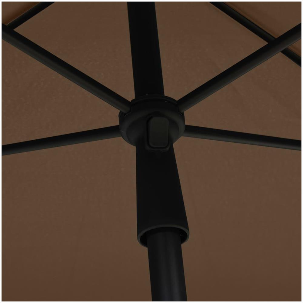 Ombrellone da Giardino con Palo 210x140 cm Tortora - Foto 2