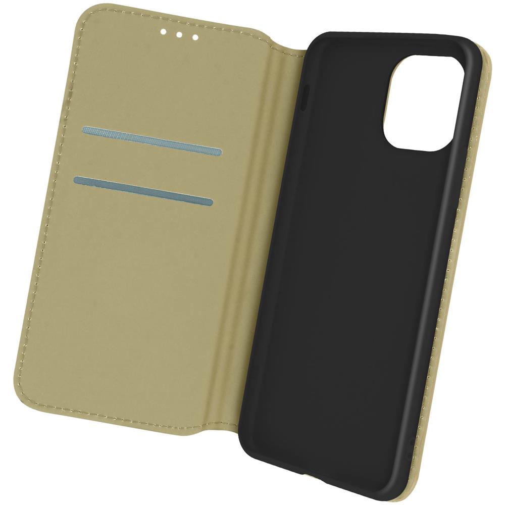Custodia Folio Iphone 12 Mini Portafoglio Funzione Supporto Video Beige - Foto 1