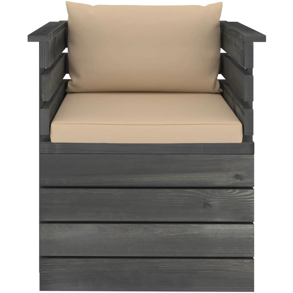 Poltrona da Giardino con Cuscini in Legno di Pino - Foto 2