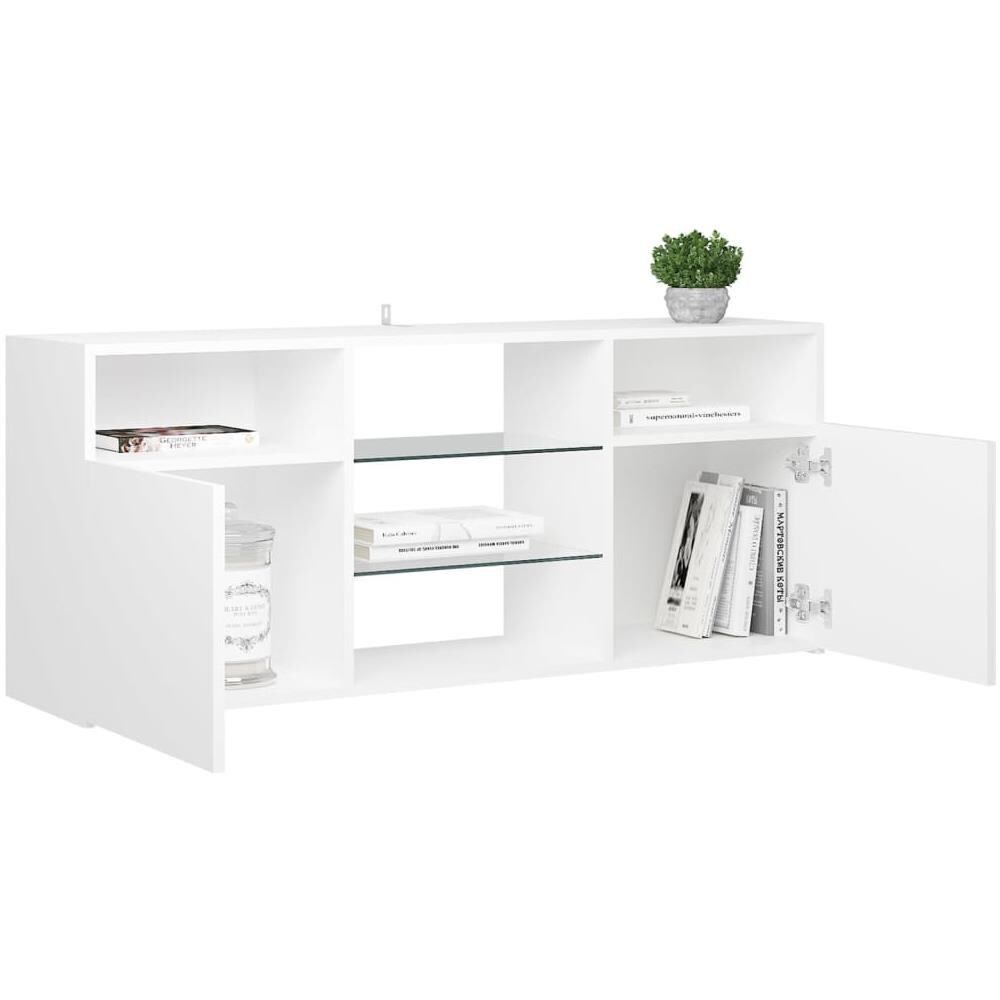 Mobile Porta TV con Luci LED Bianco 120x30x50 cm - Foto 10