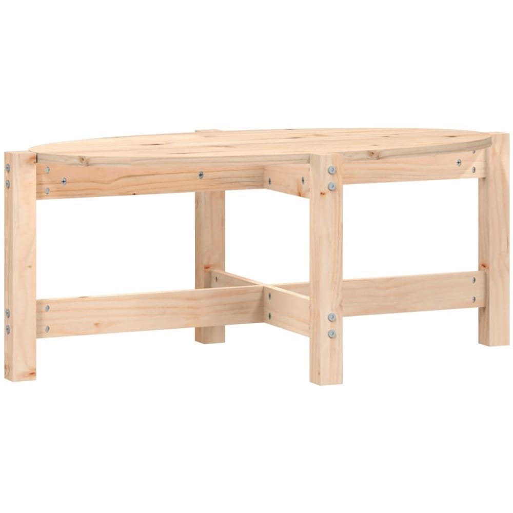 Tavolino da Salotto 87x48x35 cm in Legno Massello di Pino - Foto 2