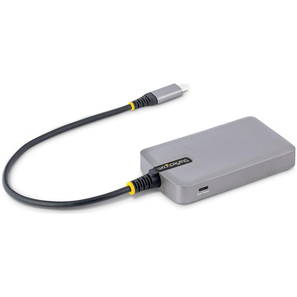 Hub USB-C con Etherenet a 3 porte - 3x porte USB-A, Gigabit Ethernet RJ45, USB 3.0 5Gbps, alimentazione tramite bus, cavo lungo 30 cm - Adattatore hub USB Type-C portatile con GbE - Foto 2
