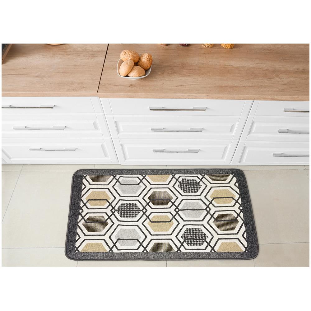 Tappeto Bagno Doccia Antiscivolo Mod. Vietri Tappetino Super Assorbente Cotone Pelo Corto 45x60 Beige - Foto 5