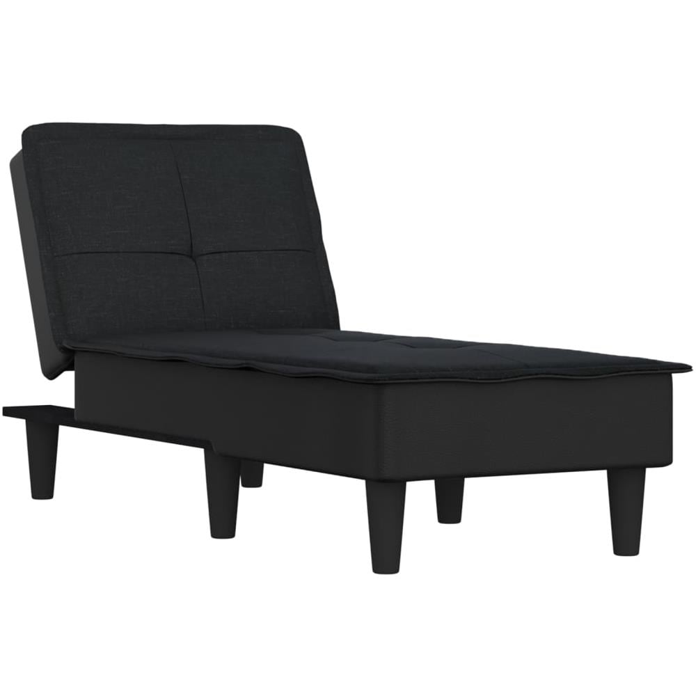 Chaise Longue In Tessuto Nero - Foto 2