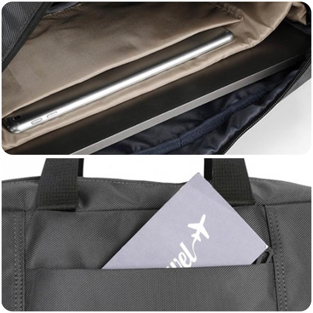 Borsa Per Computer Portatile E Macbook Da 15 Pollici, Nero - Foto 5