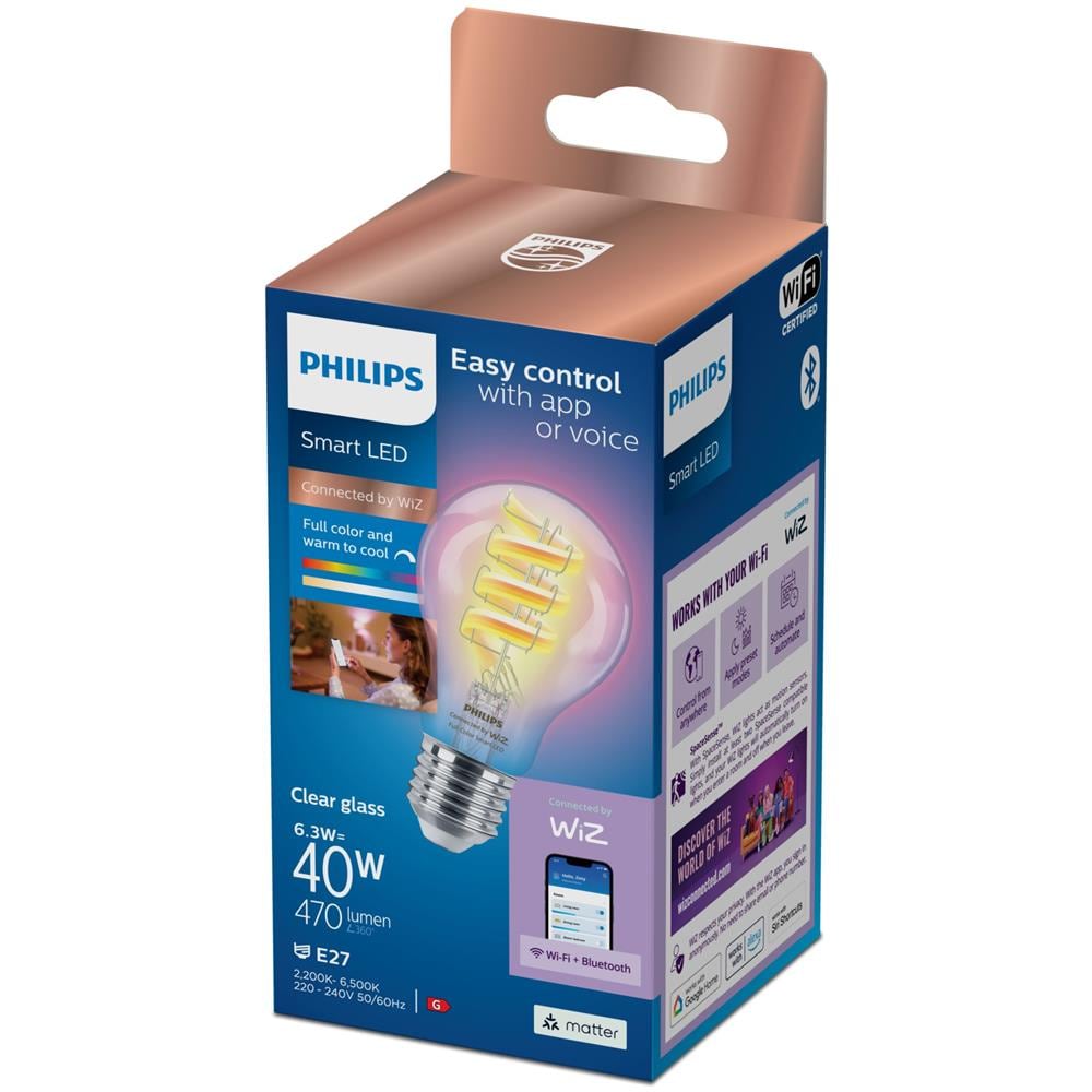 Philips Lampadina trasparente a filamento 40 W A60 E27 - Foto 2