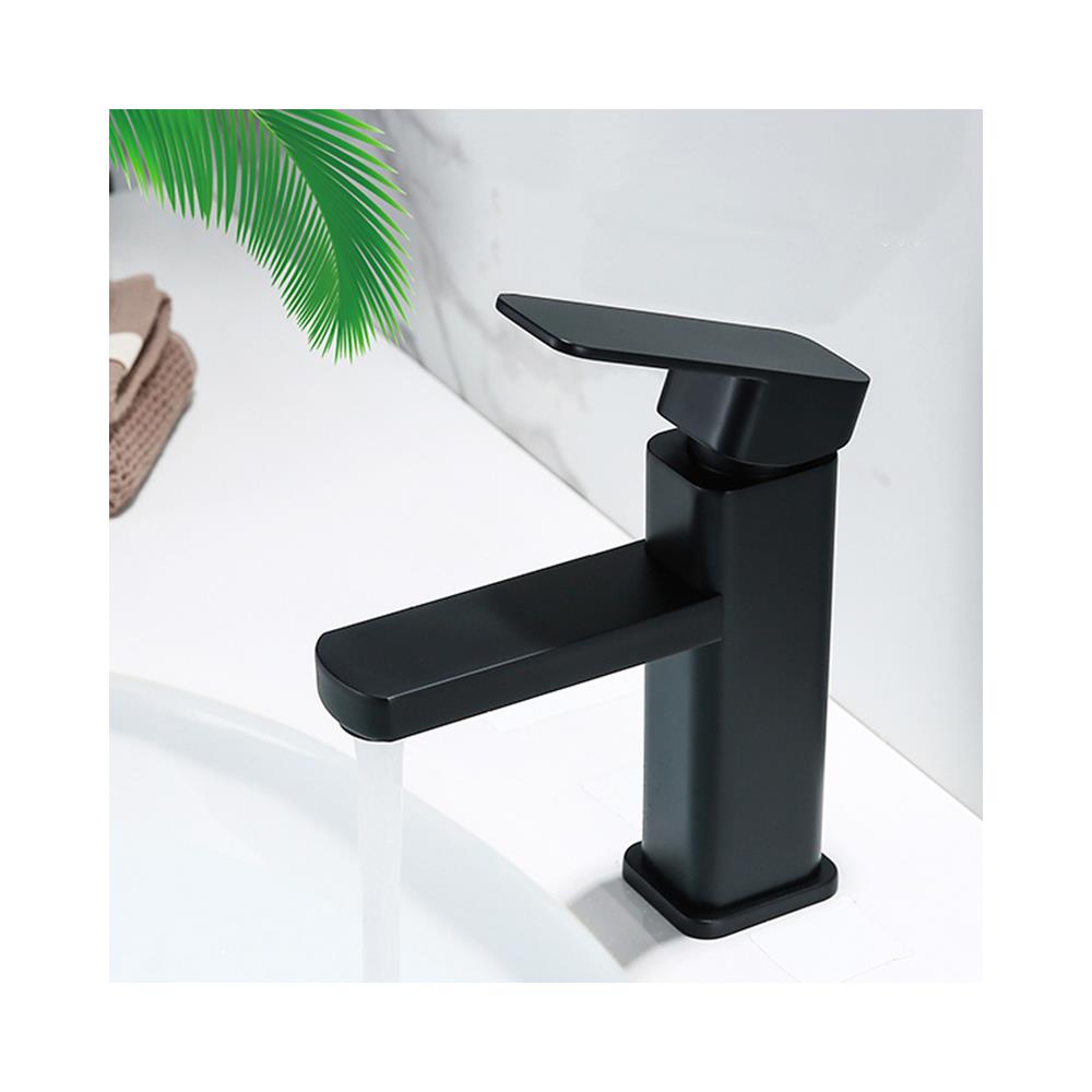 Rubinetto per lavabo da bagno, Blackswan, tipo M105, modello corto nero, misura 18,7 cm - Foto 4