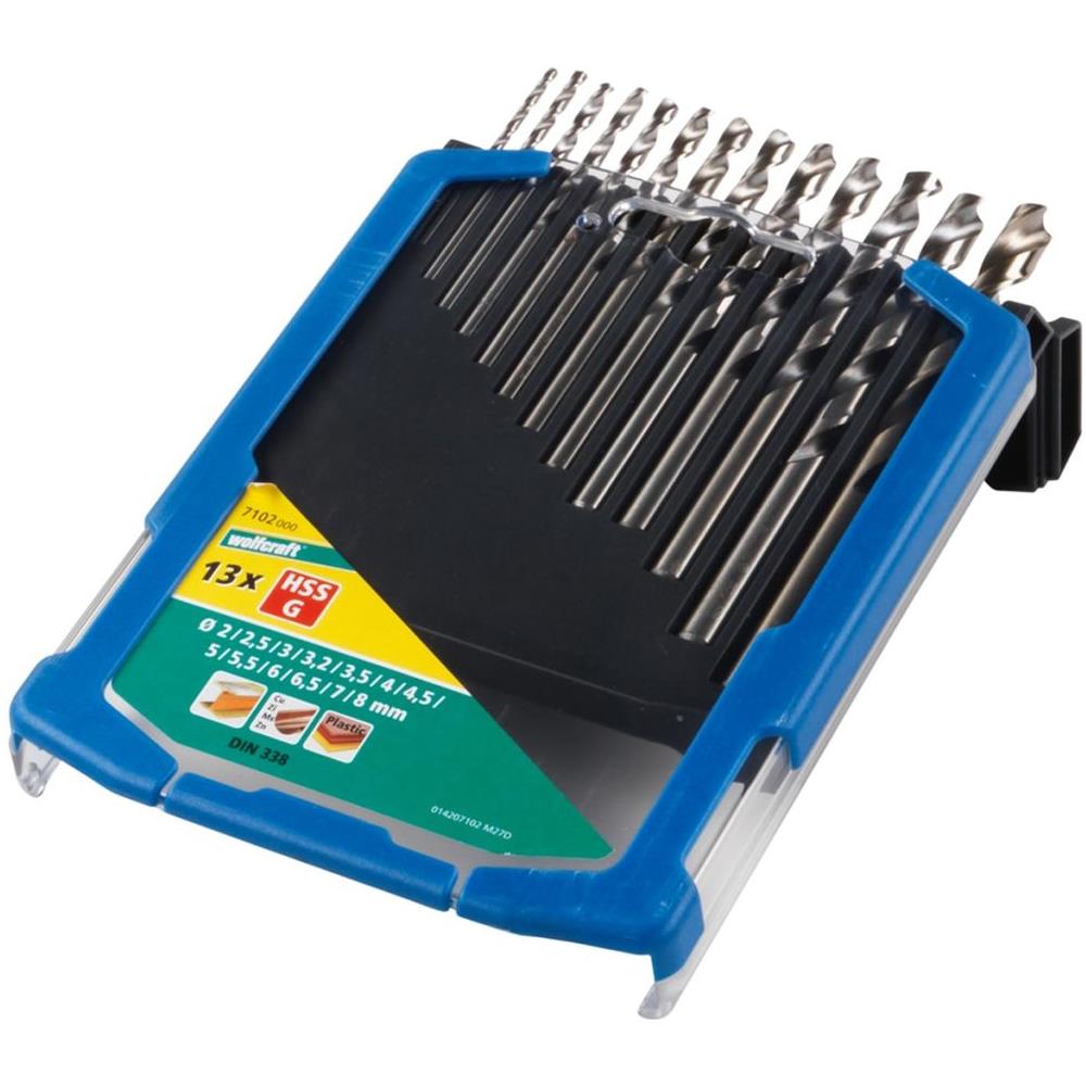 Set di Punte da Trapano 13 pz HSS 2-8 mm 7102000 - Foto 1